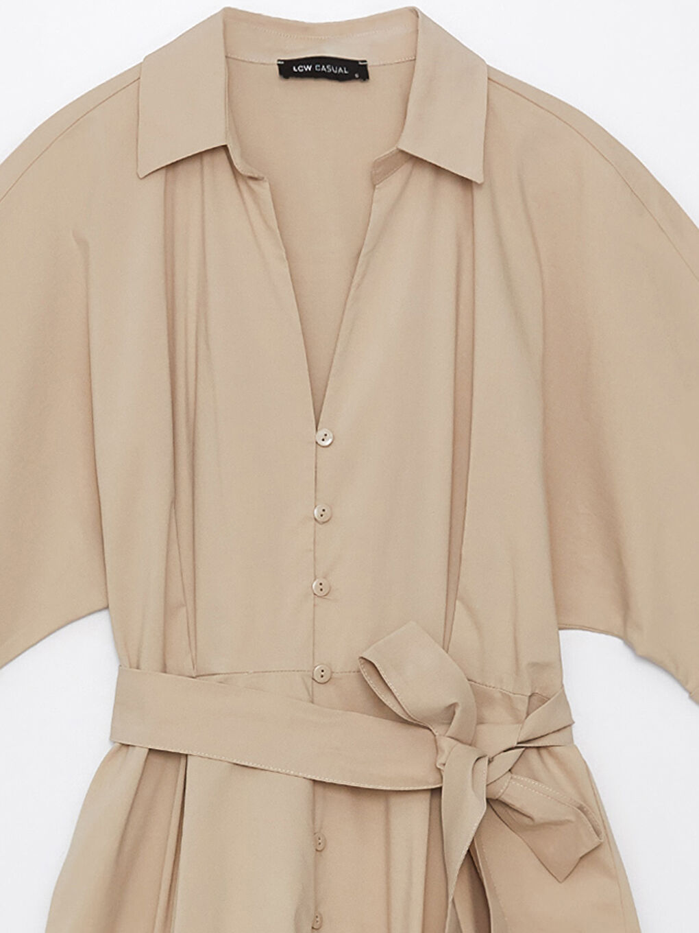 Women's Plain Shirt Dress -S3EC83Z8-QYX
