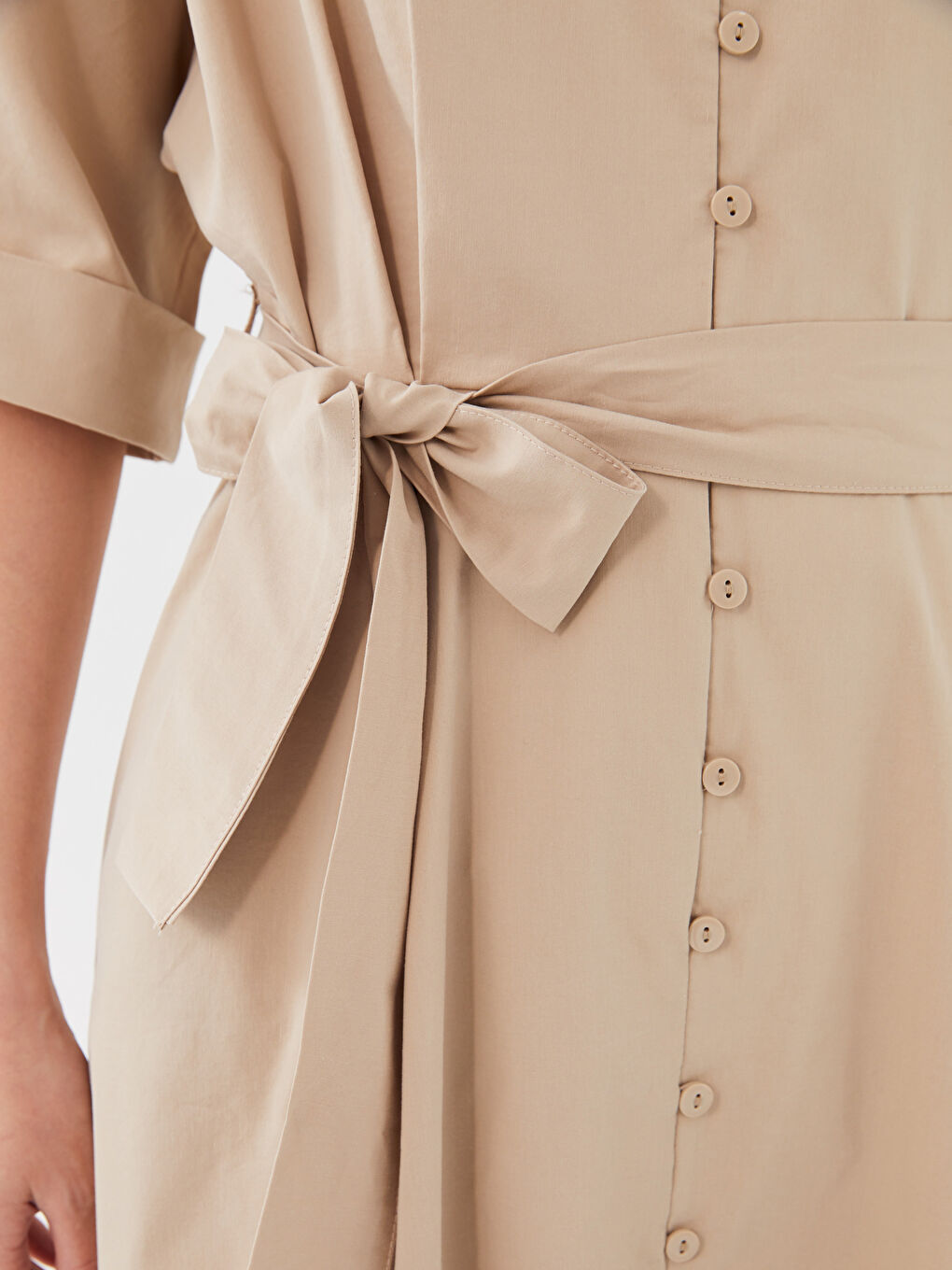 Women's Plain Shirt Dress -S3EC83Z8-QYX