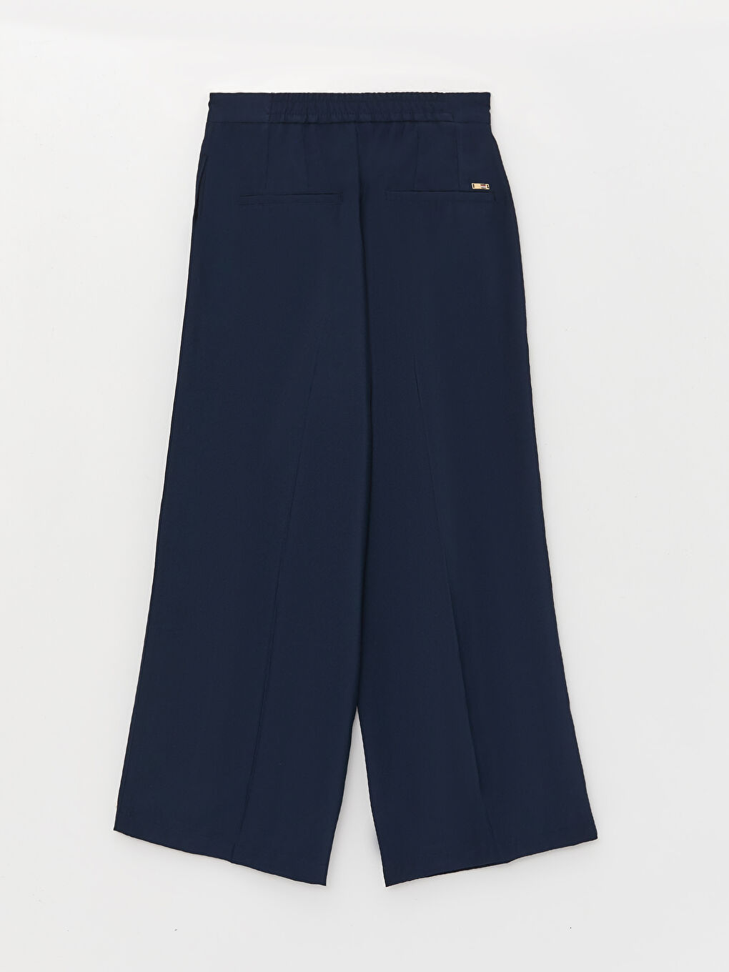 Standard Fit Plain Wide Leg Women's Trousers-6