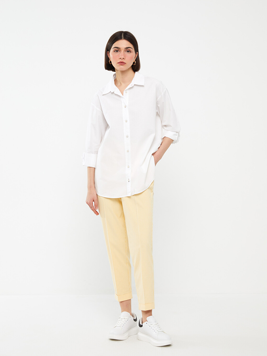 Standard Fit Striped Women's Trousers