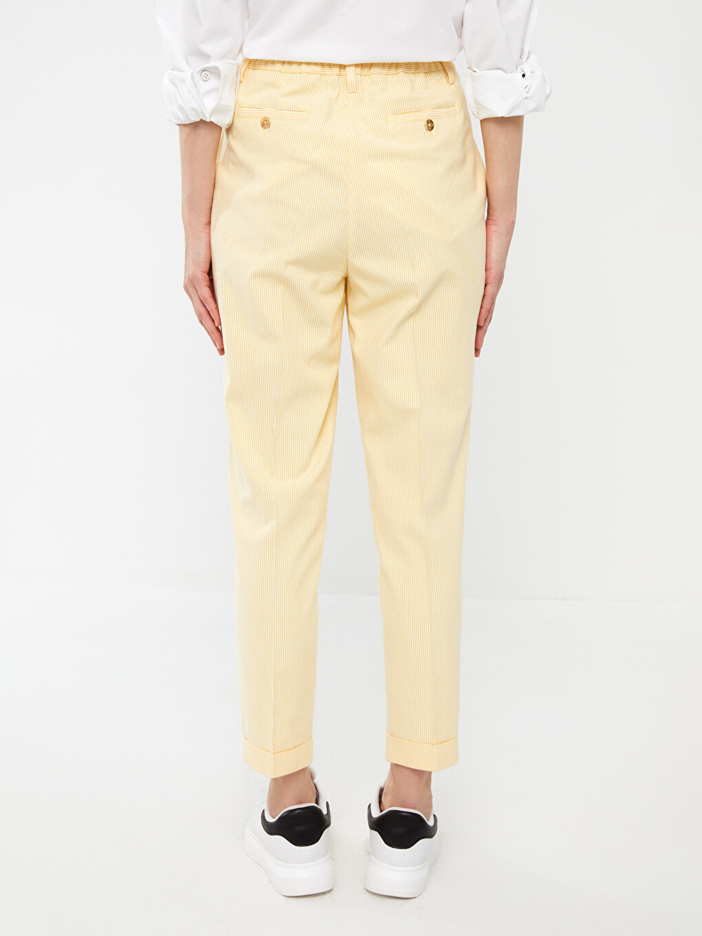 Standard Fit Striped Women's Trousers-3