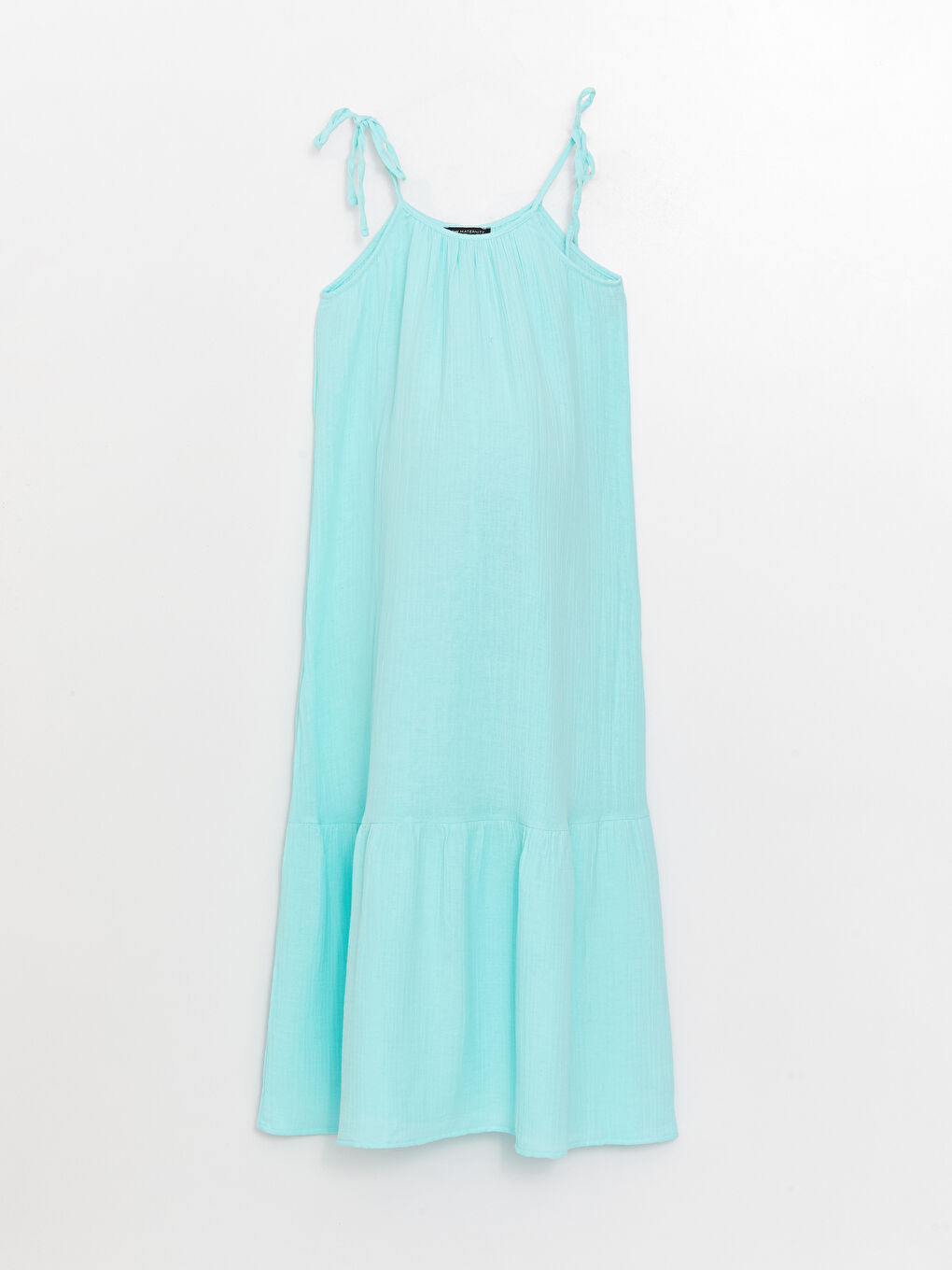 U Neck Straight Strap Muslin Maternity Dress -S3ED37Z8-V8C