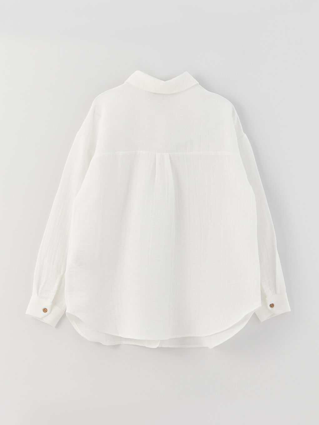 Plain Long Sleeve See-through Maternity Shirt -S3ED41Z8-V33