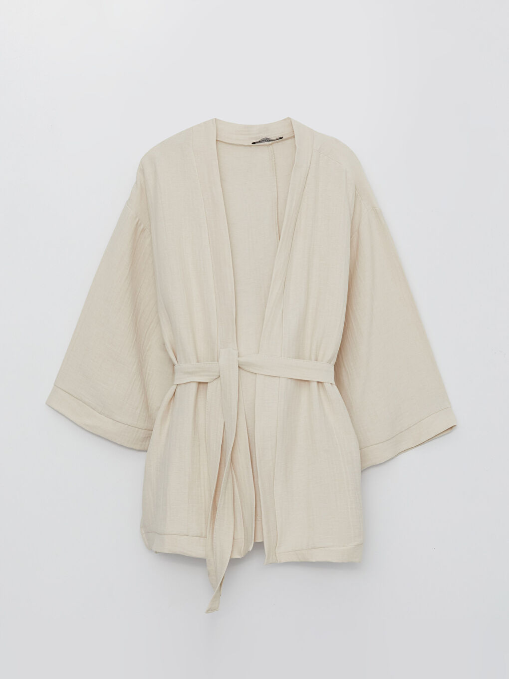 შალის საყელო სწორი გრძელმკლავიანი გამჭვირვალე ორსულობის კიმონო-5