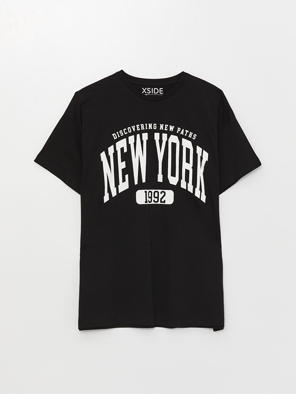XSIDE T-shirt Oversize à Manches Courtes Imprimé à Col Rond pour Femmes -S3ED73Z8-CVL