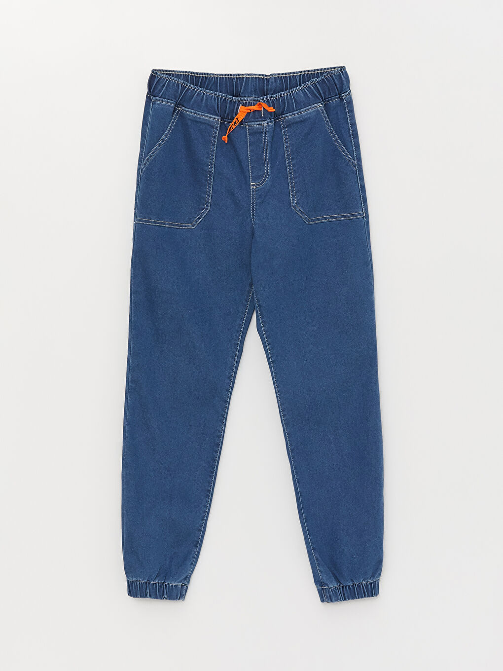 Slim Fit Elastic Waist Boy Jean Jogger Trousers