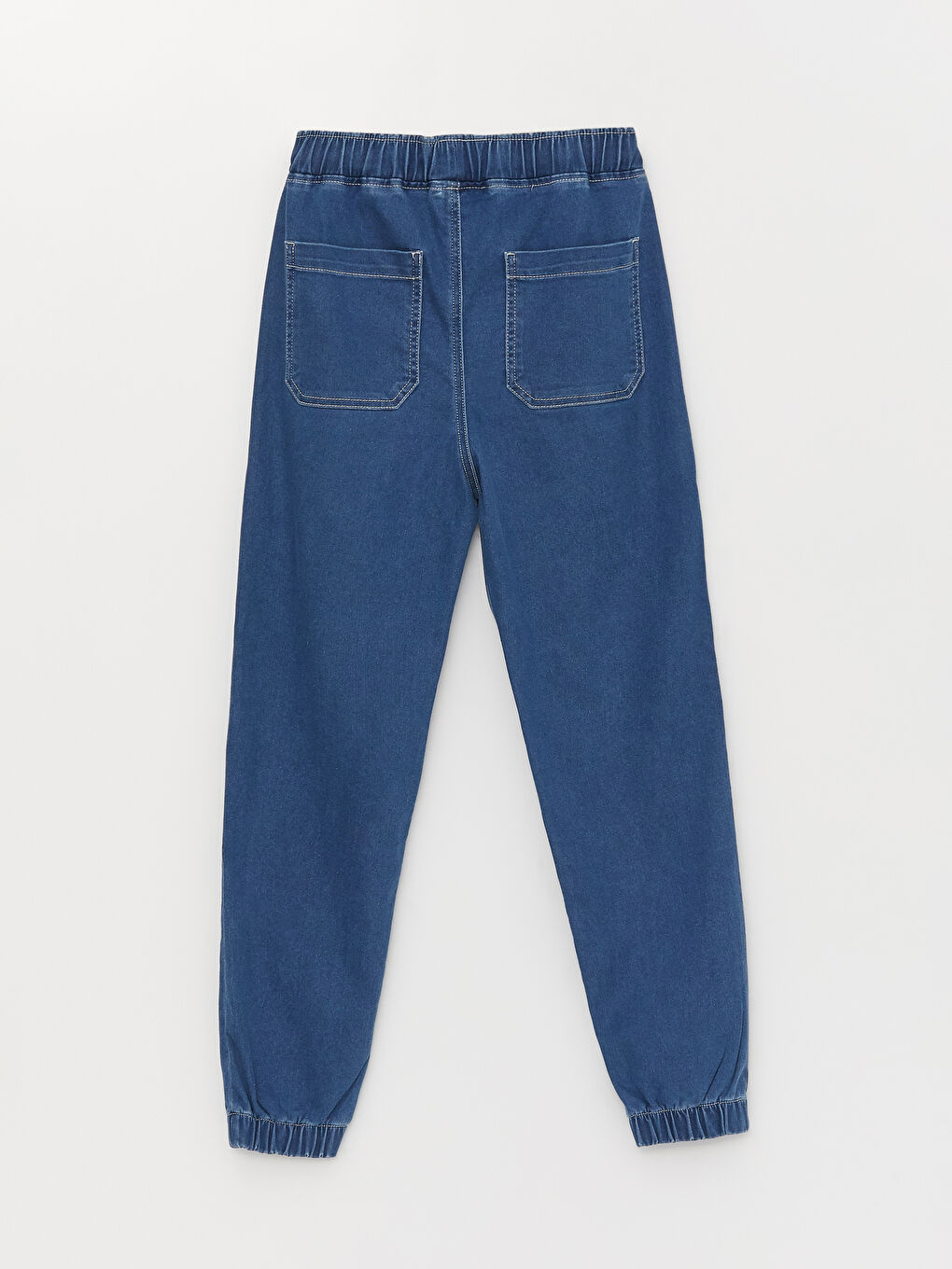 Slim Fit Elastic Waist Boy Jean Jogger Trousers-1