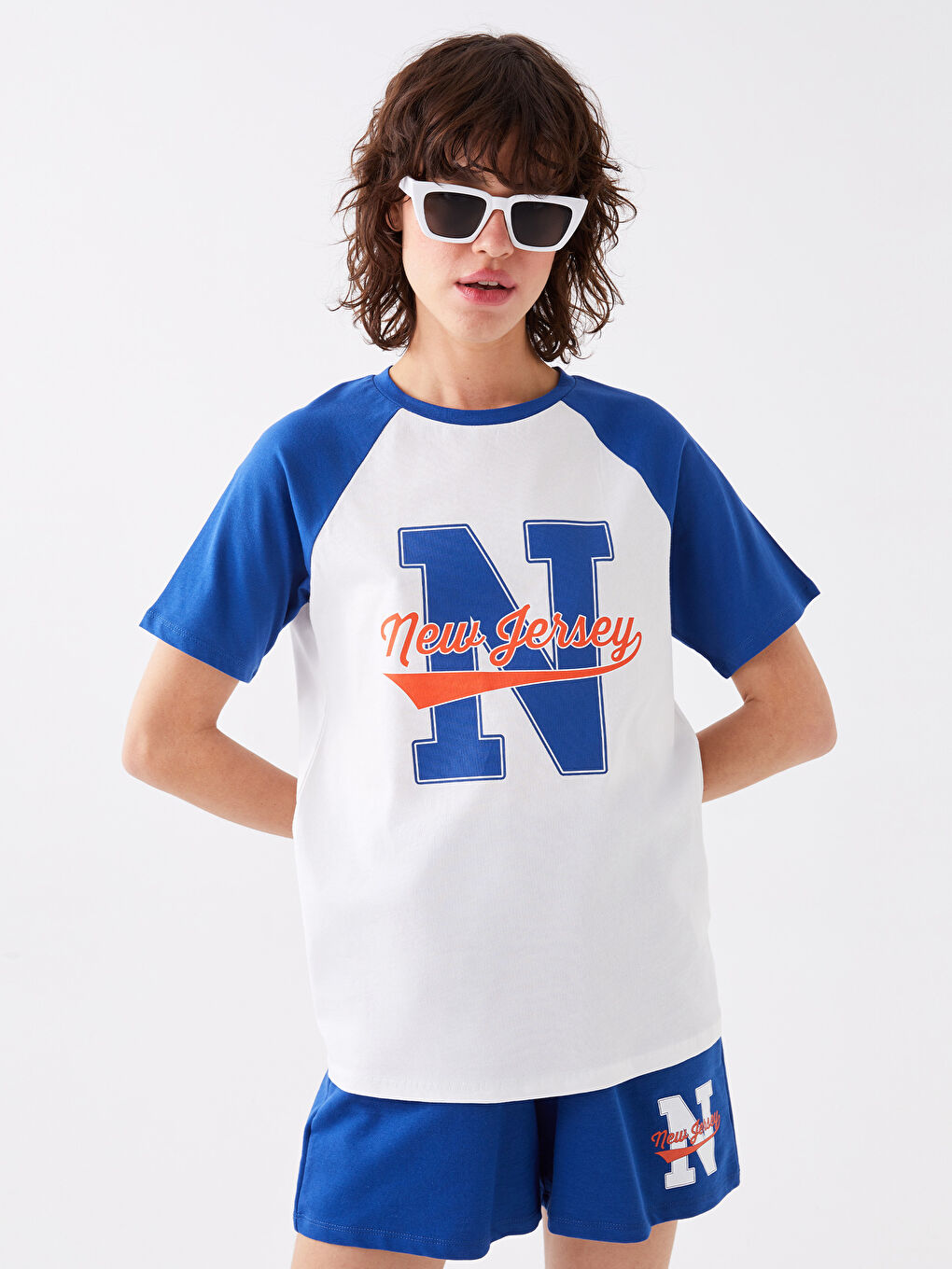 Crew Neck Printed Short Sleeve Women's T-Shirt