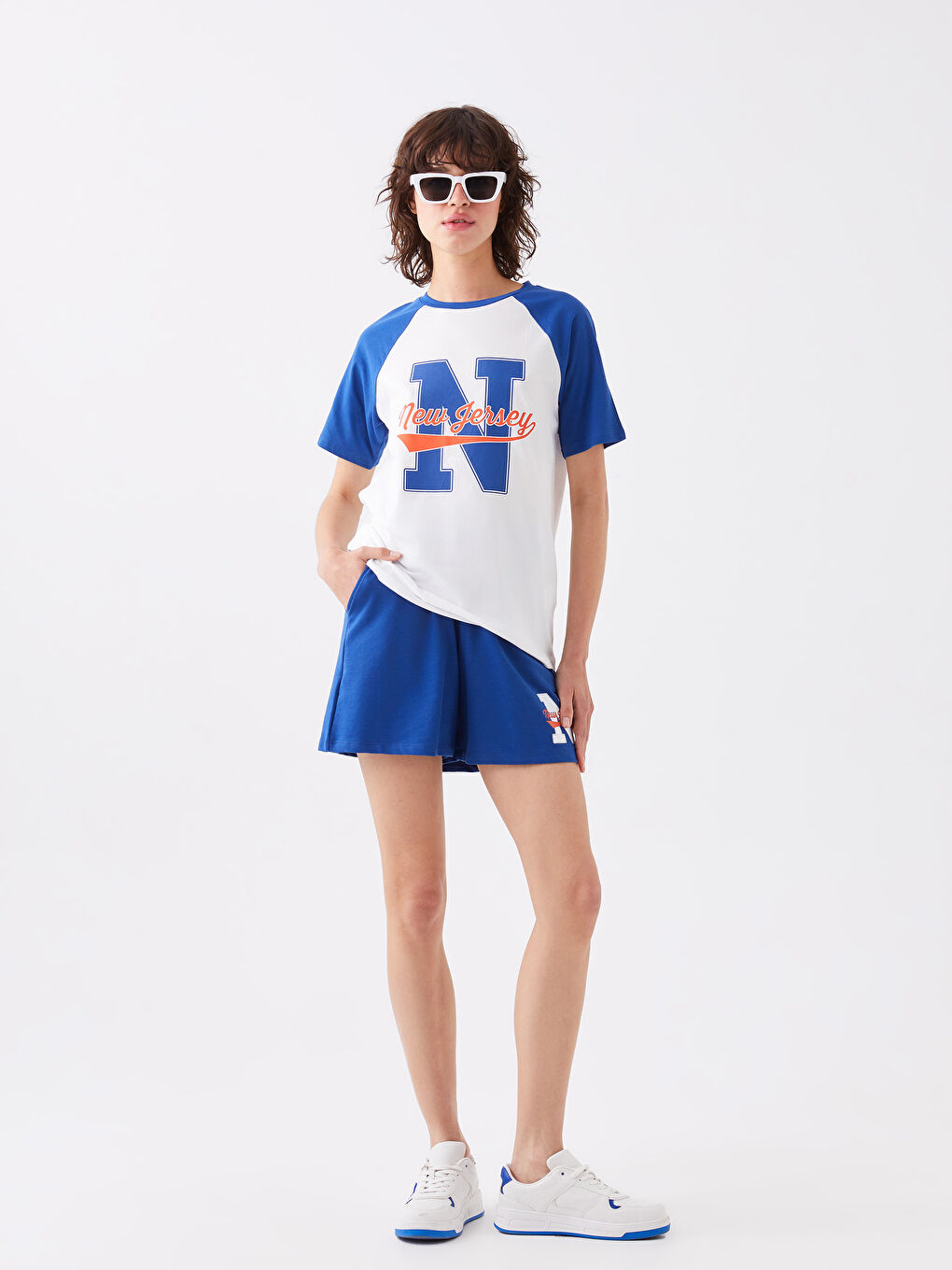 Crew Neck Printed Short Sleeve Women's T-Shirt-3