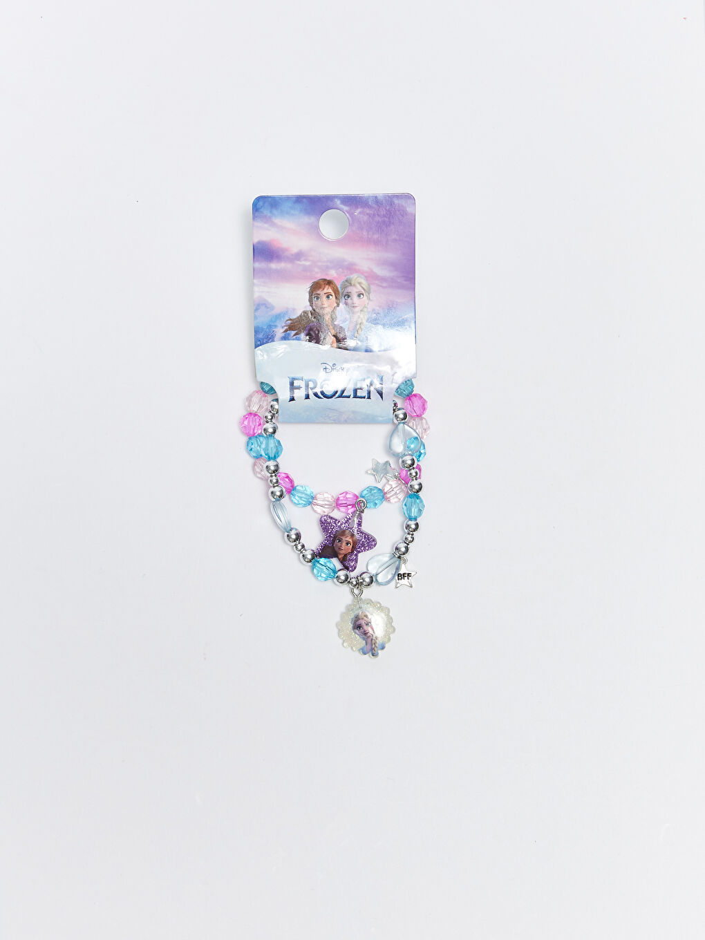 Karışık Frozen Lisanslı Boncuklu Kız Çocuk BFF Bileklik 2'li