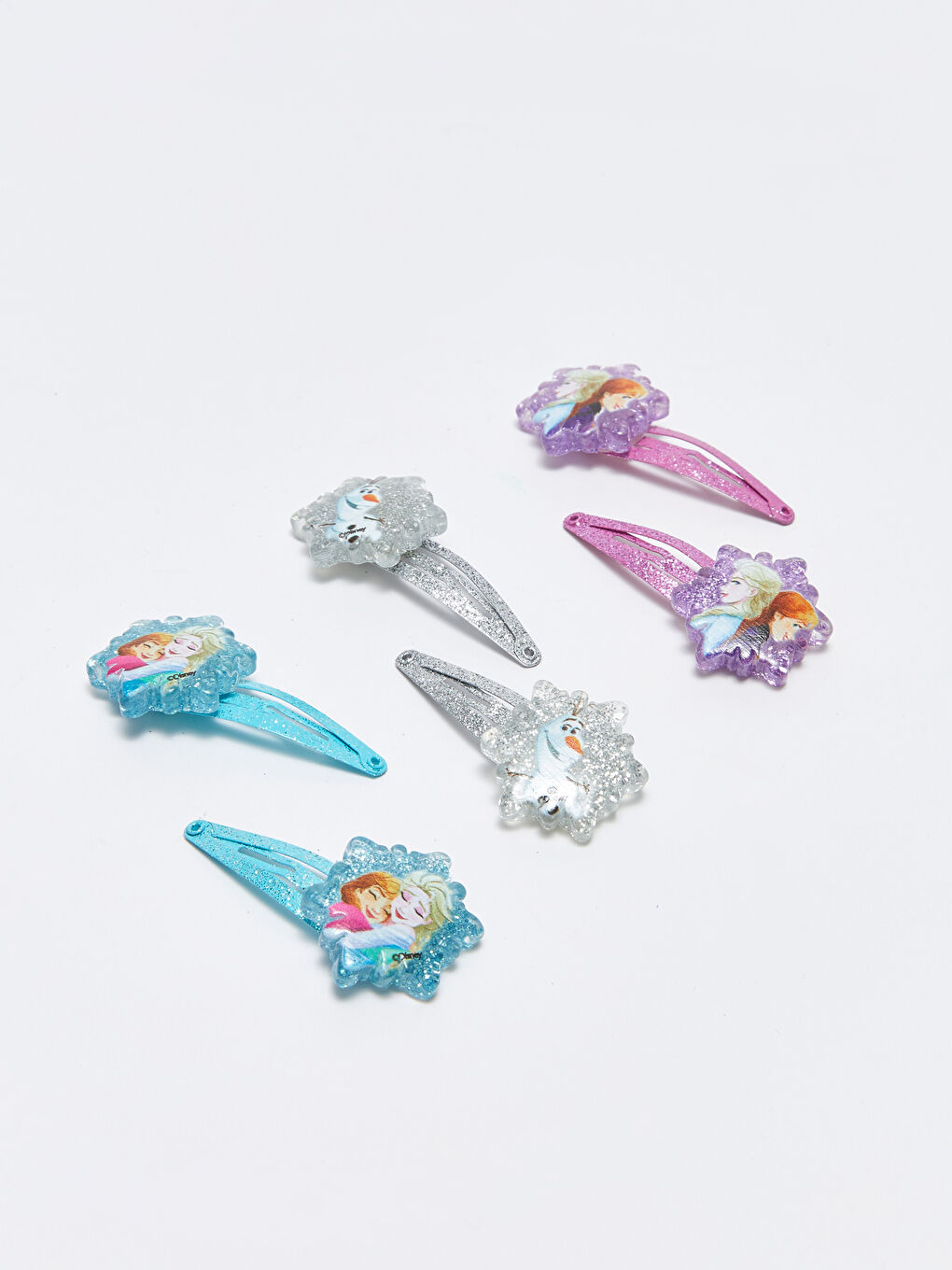 Karışık Frozen Lisanslı Kız Çocuk Çıtçıtlı Toka 6'lı-1