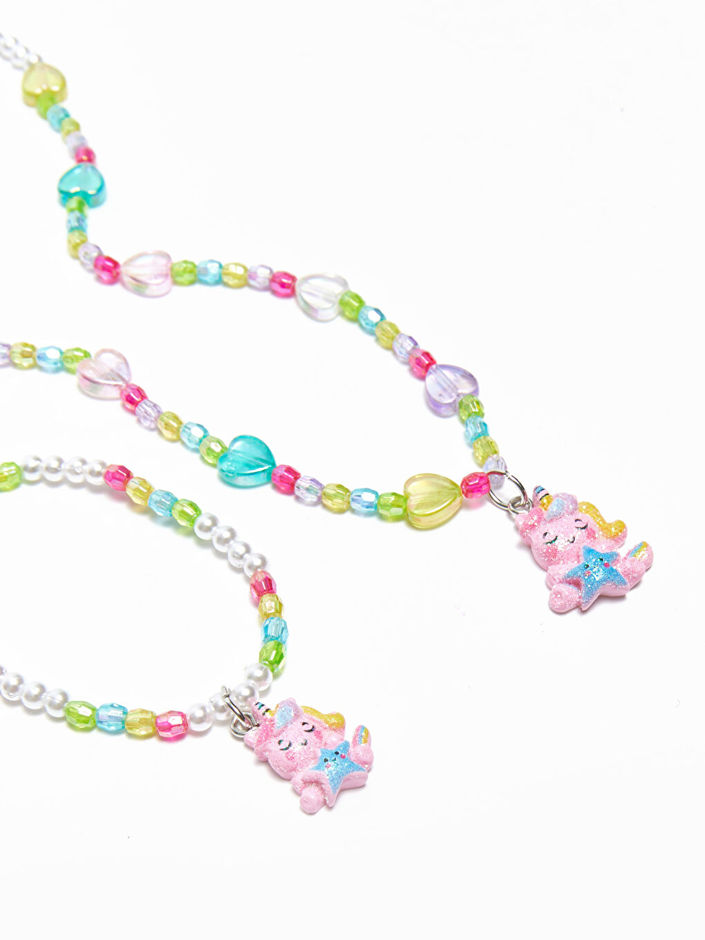 Karışık Boncuklu Kız Çocuk Kolye ve Bileklik-1