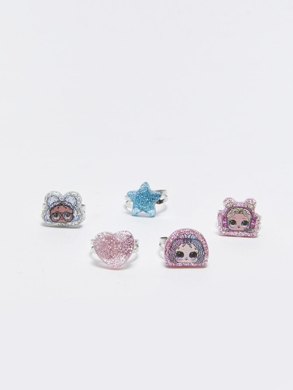 Karışık LOL Baskılı Kız Çocuk Yüzük 5'li-1