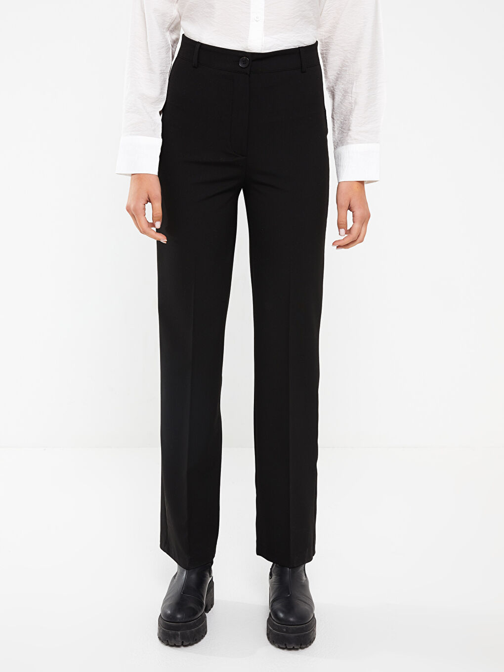 Normal Bel Standart Fit Kadın Pantolon-2