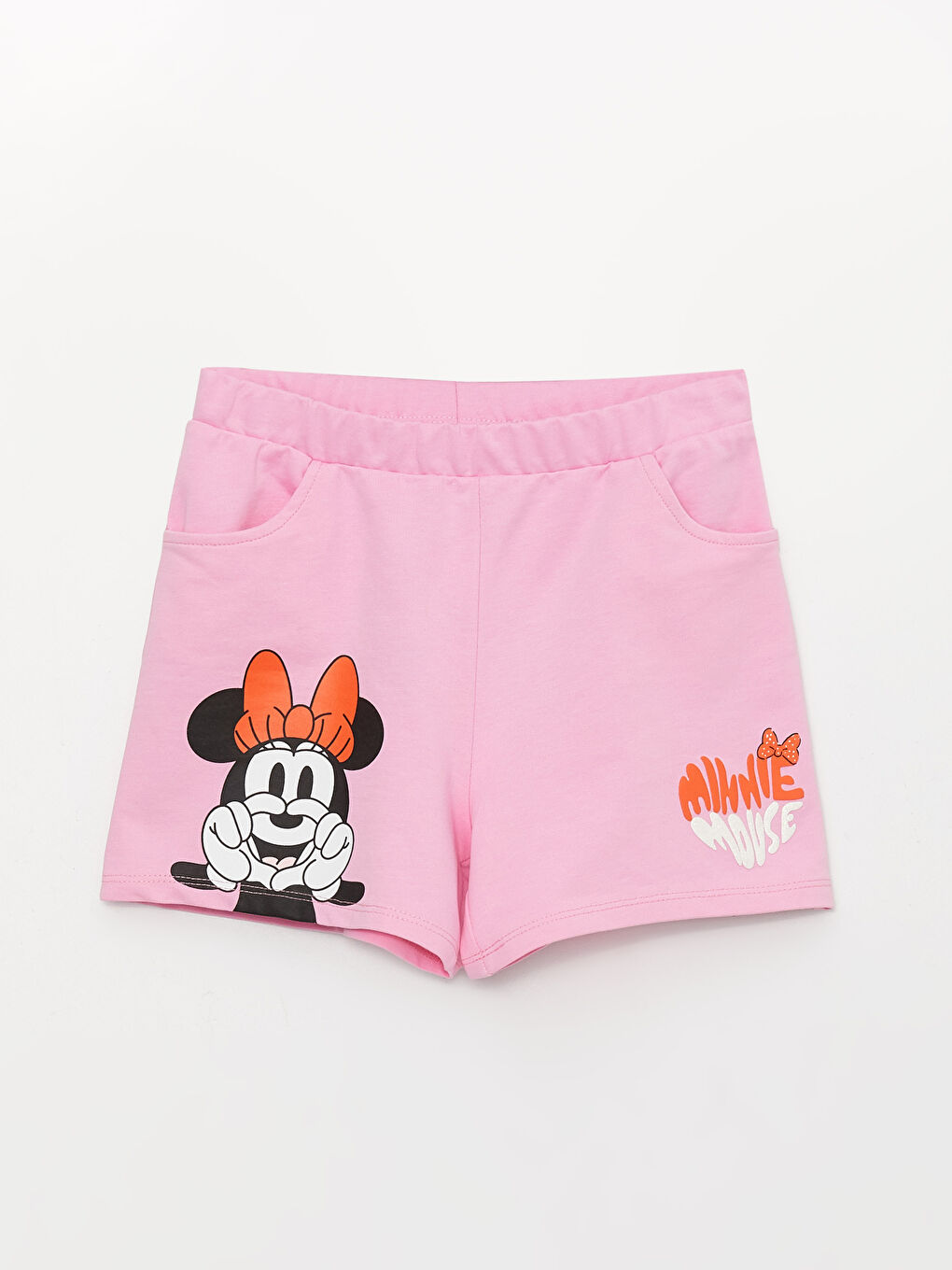 Elasticated Waist Minnie Mouse Printed Girls' Shorts