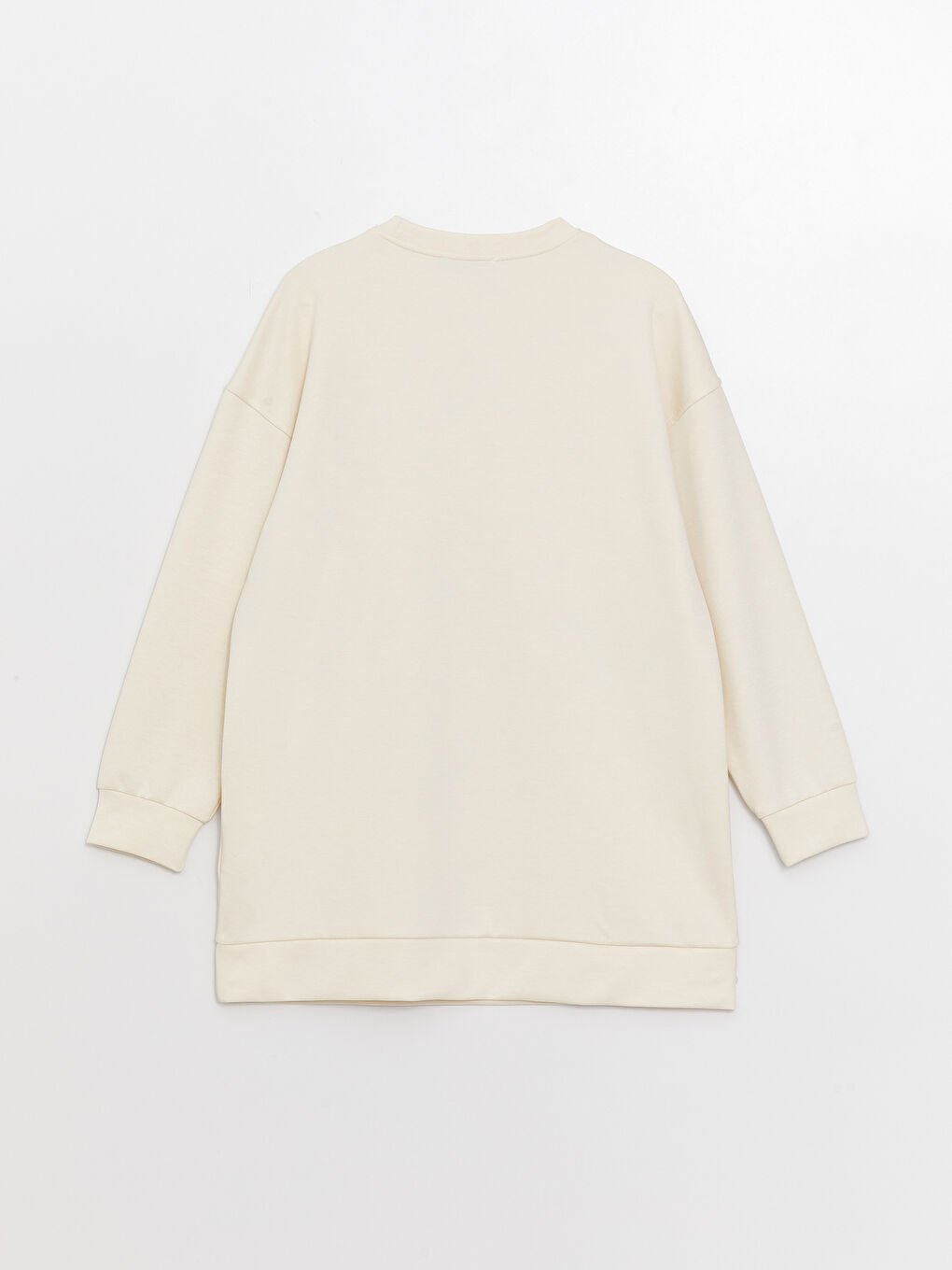 Crew Neck Plain Long Sleeve Women's Tunic-6