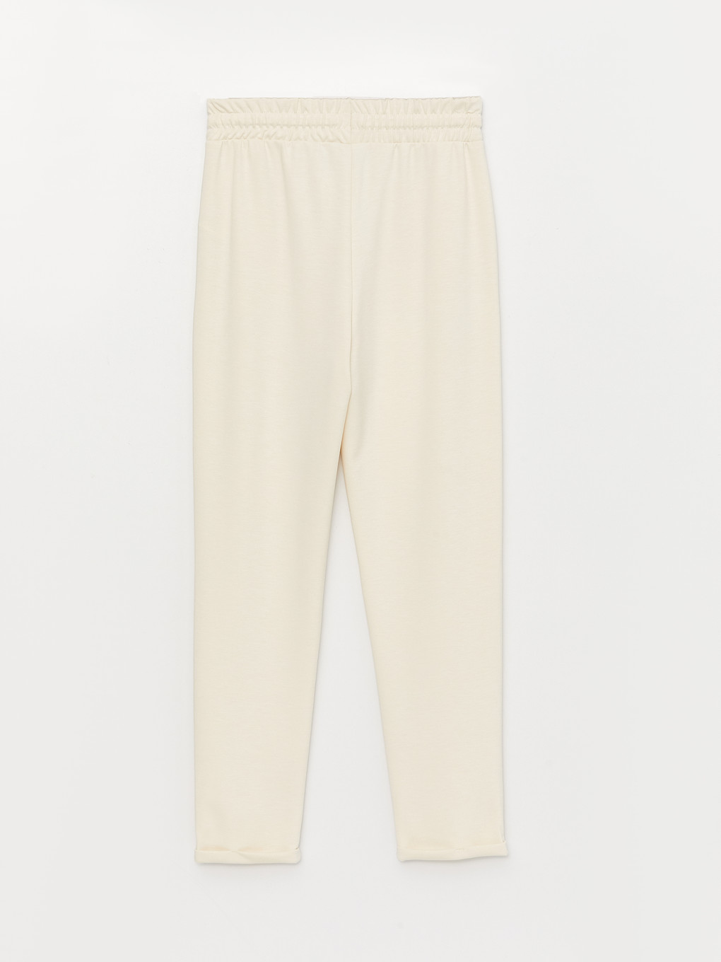 Elastic Waist Plain Interlock Women's Sweatpants-6