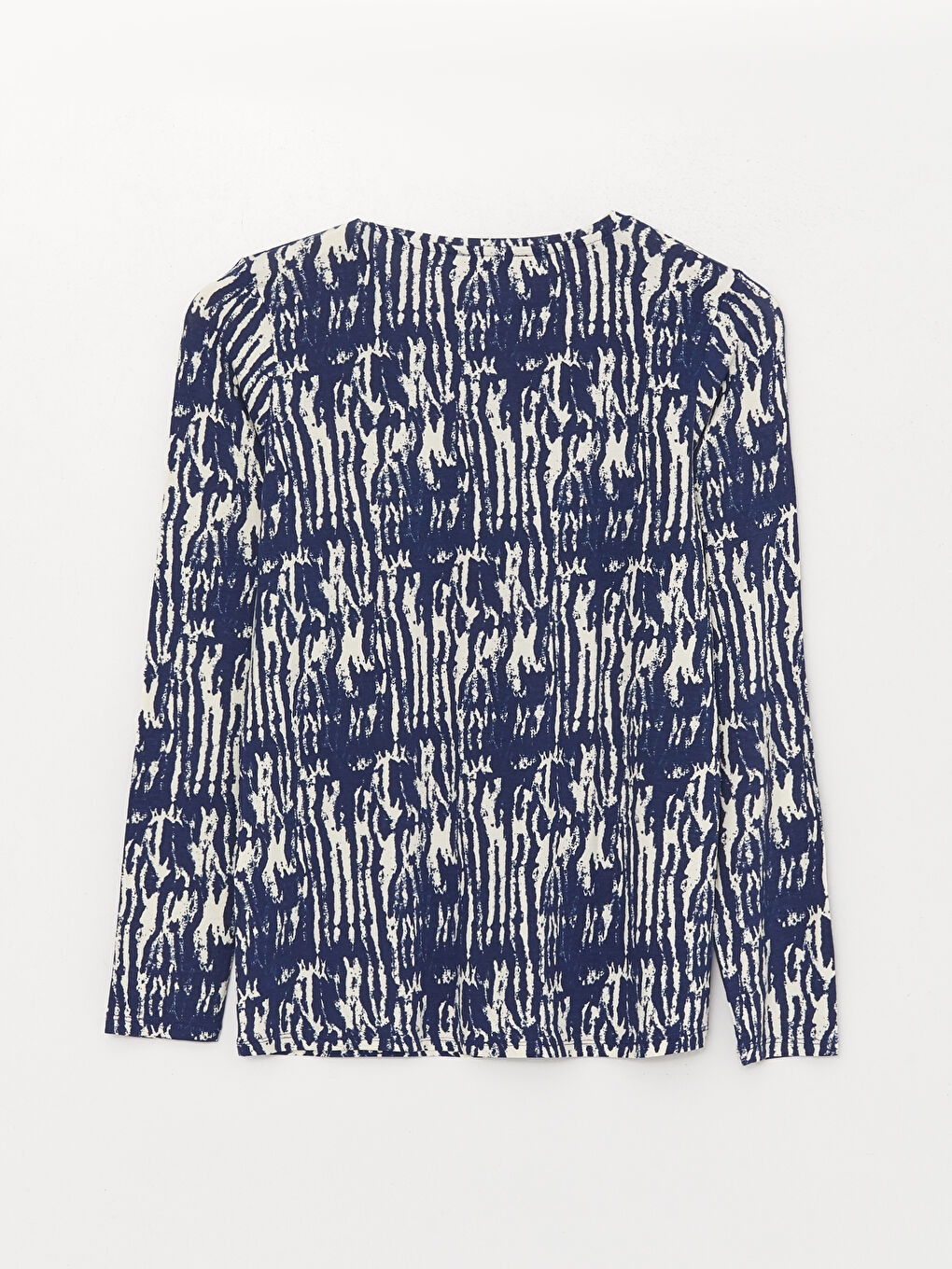 LCWAIKIKI Classic Crew Neck Patterned Long Sleeve Women's T-Shirt -S3EF71Z8-LSJ