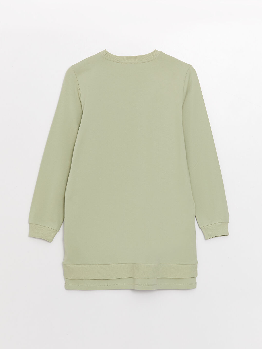 تونيك كم طويل مطبوع بياقة دائرية للسيدات-6