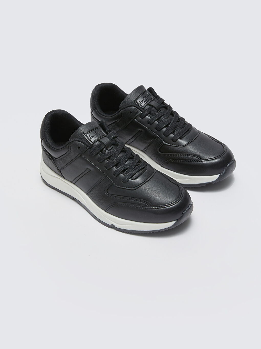 Siyah Deri Görünümlü Bağcıklı Erkek Klasik Ayakkabı