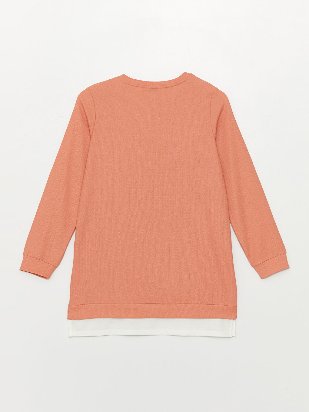 Crew Neck Plain Long Sleeve Women's Tunic -S3EF89Z8-GC5