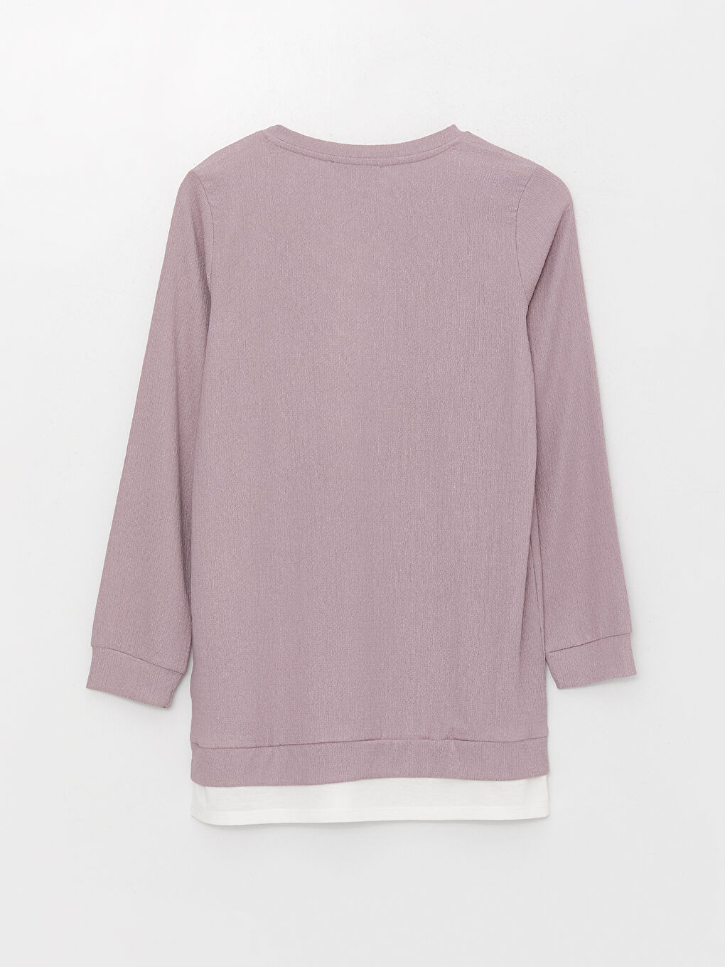 Crew Neck Plain Long Sleeve Women's Tunic-6