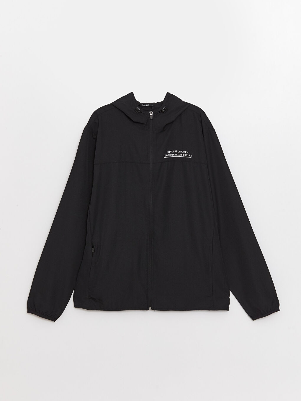 Siyah Standart Kalıp Kapüşonlu Erkek Mont-5