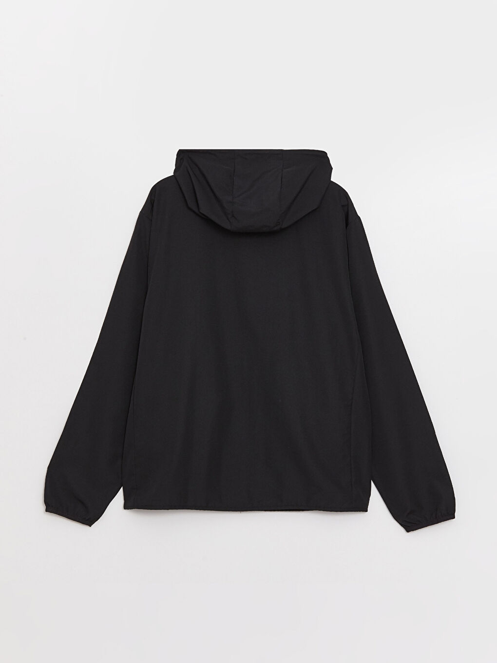 Siyah Standart Kalıp Kapüşonlu Erkek Mont-6