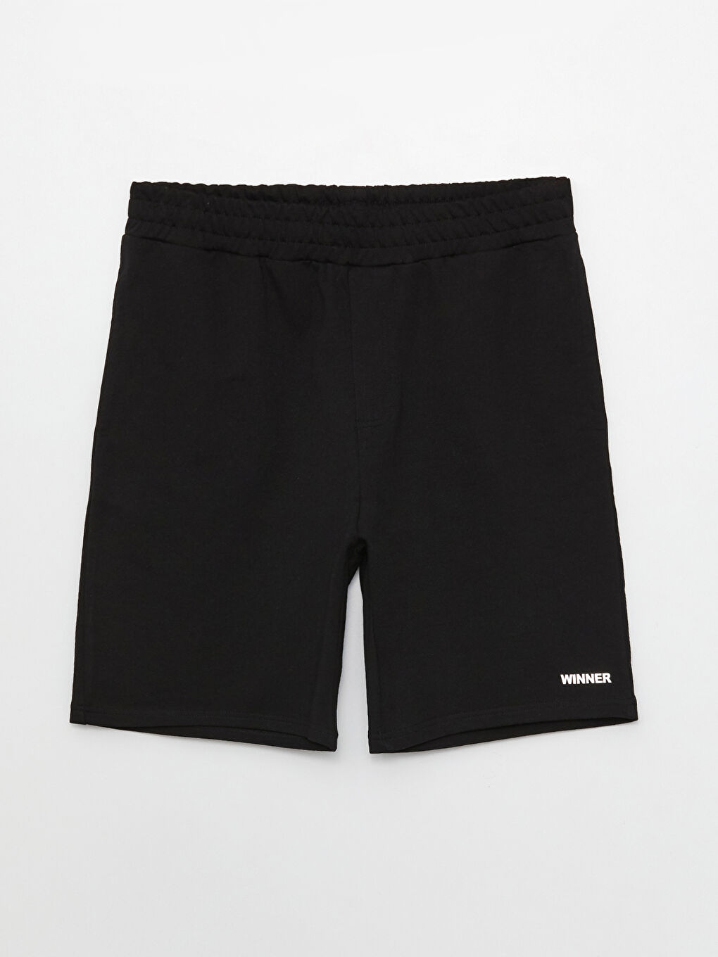 Siyah Standart Kalıp Erkek Bermuda Şort-5