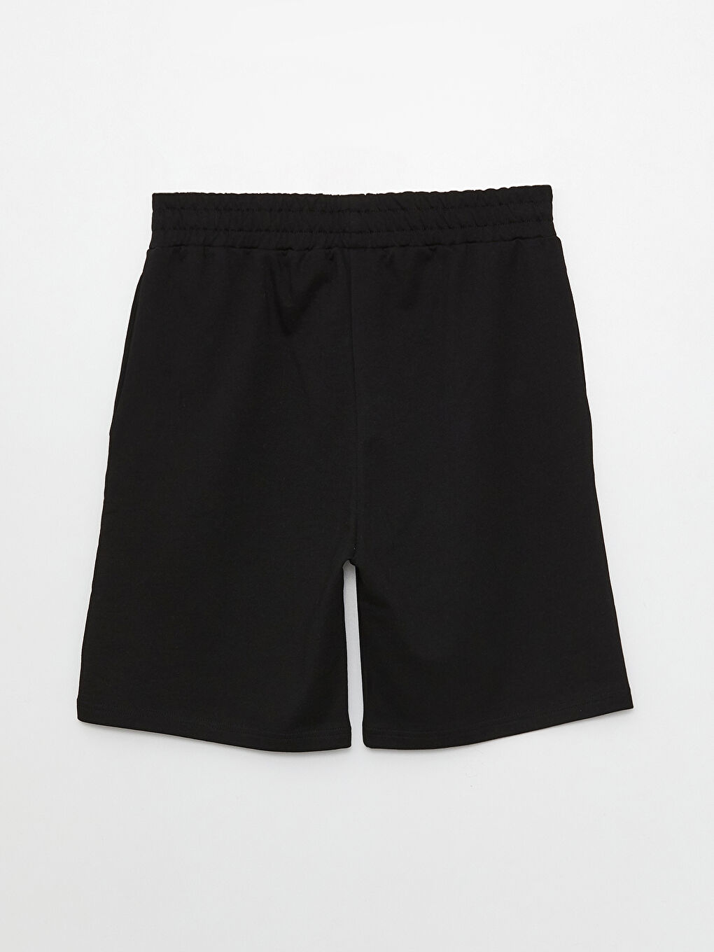 Siyah Standart Kalıp Erkek Bermuda Şort-6