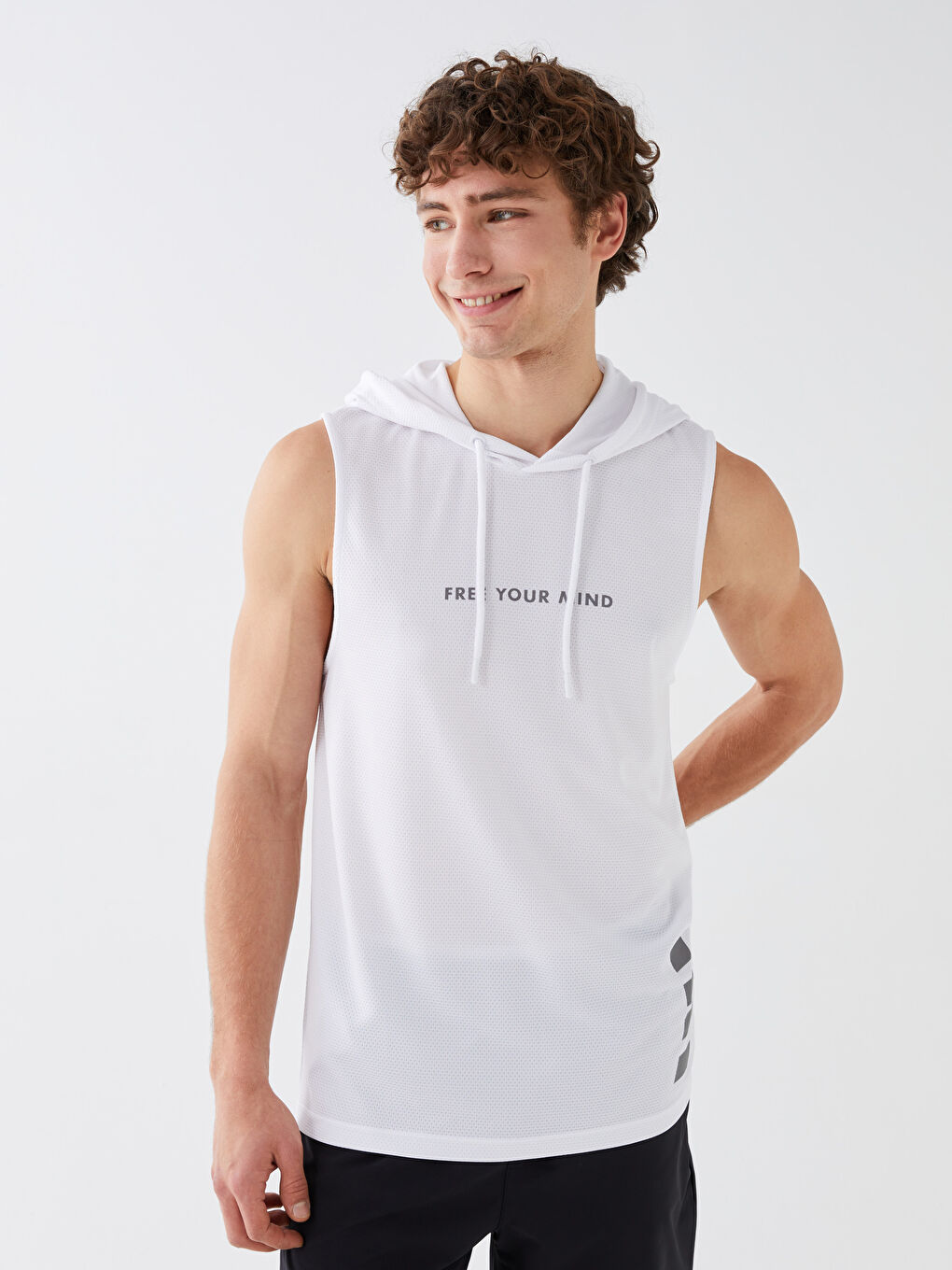XSIDE ACTIVE Hooded Printed Men's Sleeveless T-Shirt -S3EG62Z8-KE8