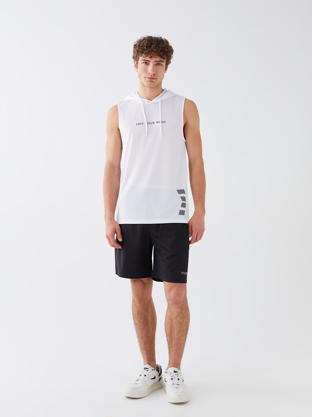 XSIDE ACTIVE Hooded Printed Men's Sleeveless T-Shirt -S3EG62Z8-KE8