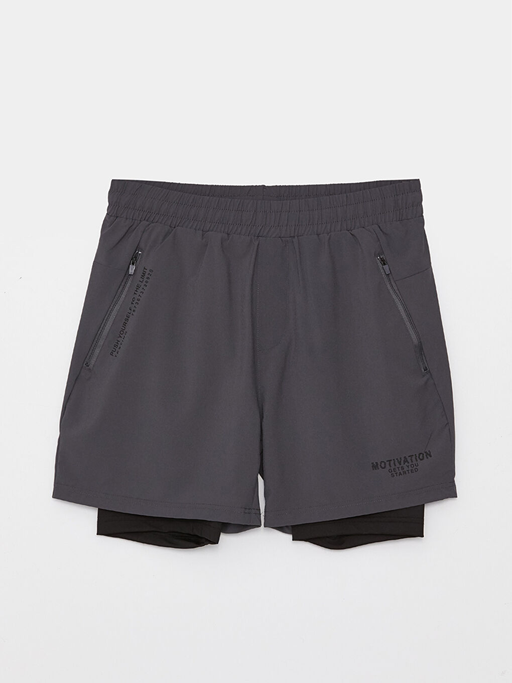 سروال قصير ضيق عادي للرجال-4