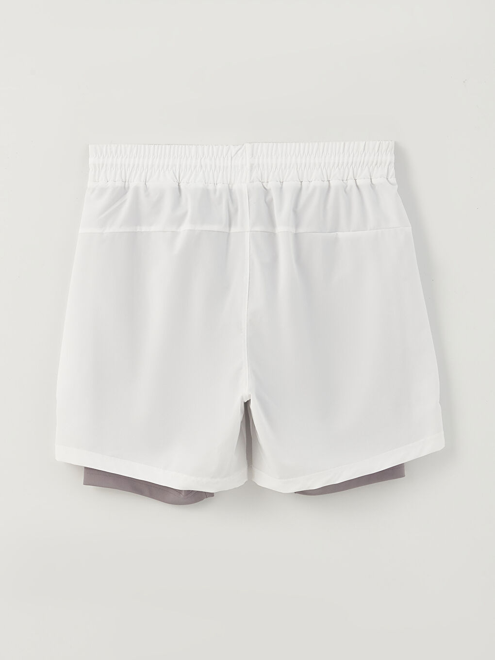 Beyaz Standart Kalıp Erkek Taytlı Şort-7