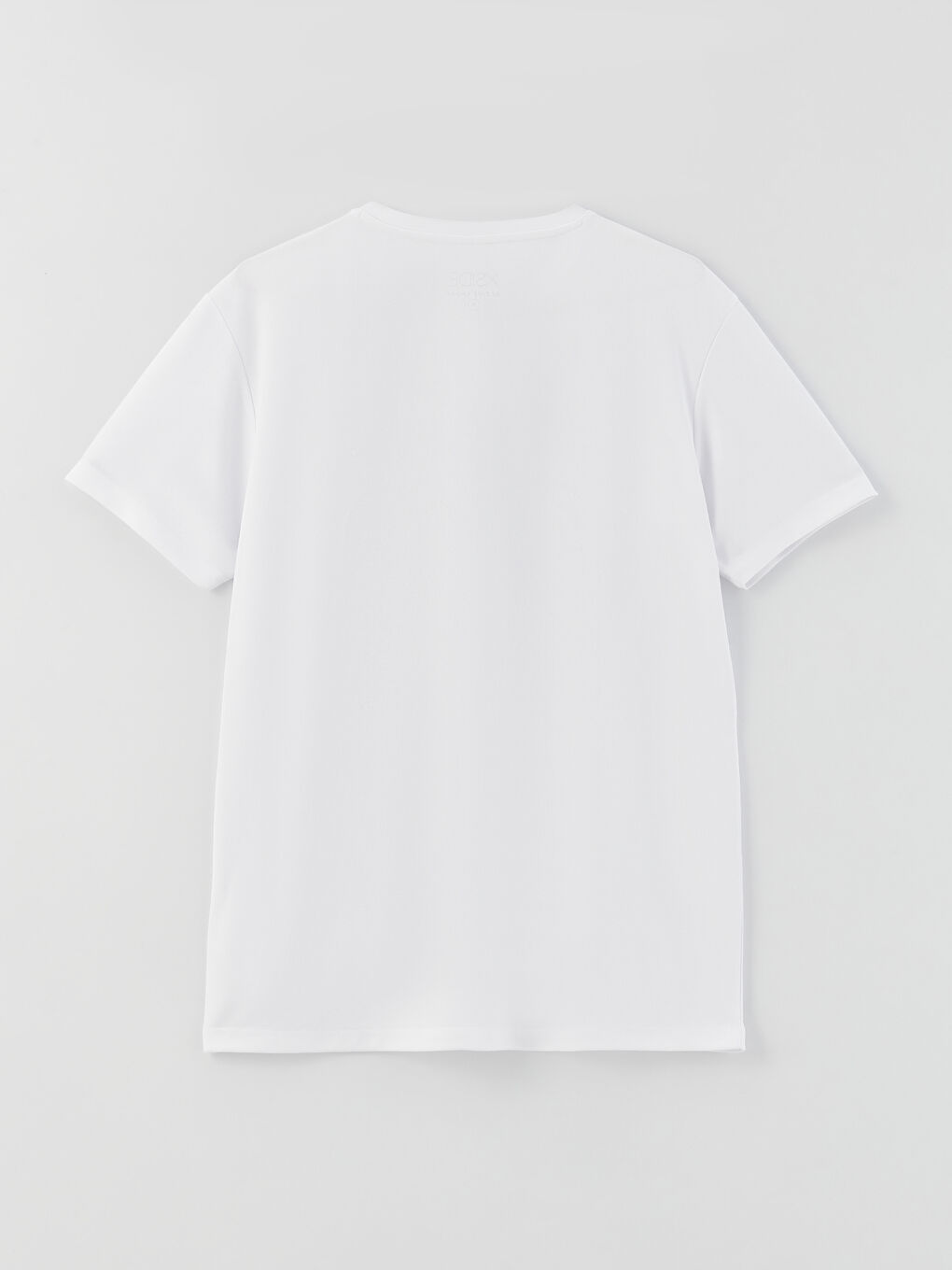 Ерлерге арналған трикотаж дөңгелек жағалы қысқа жең принтті мақта футболка-6