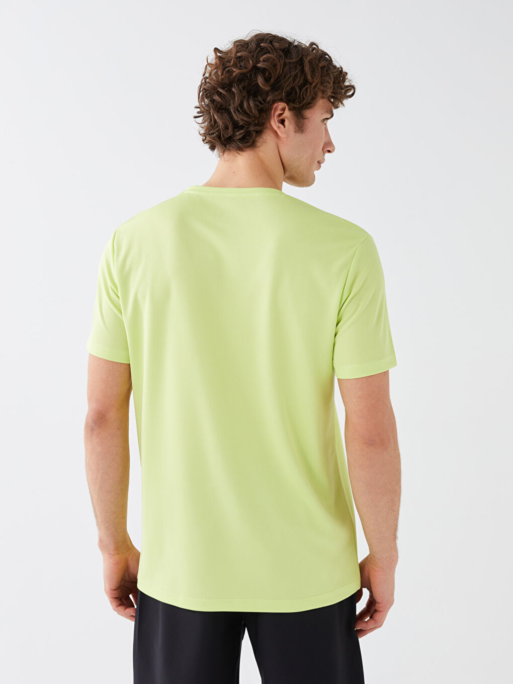 Yeşil Bisiklet Yaka Kısa Kollu Baskılı Penye Erkek Tişört-4