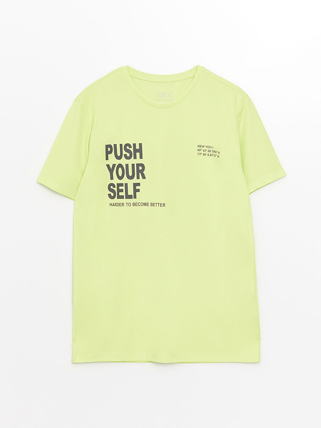 Yeşil Bisiklet Yaka Kısa Kollu Baskılı Penye Erkek Tişört-5