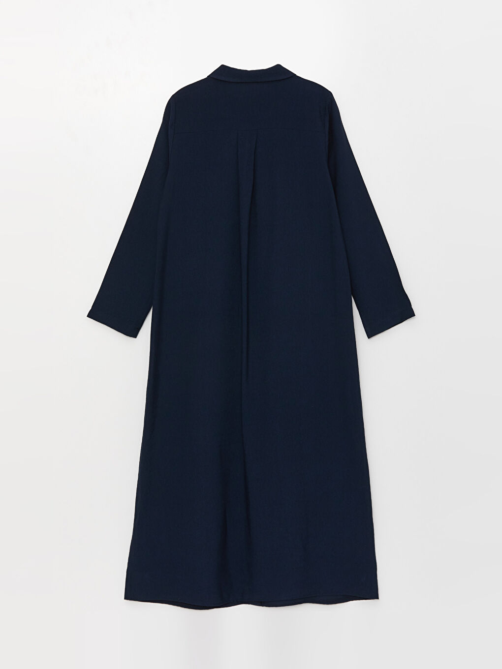 Abaya Droite à Col de Chemise et Manches Longues pour Femmes-6