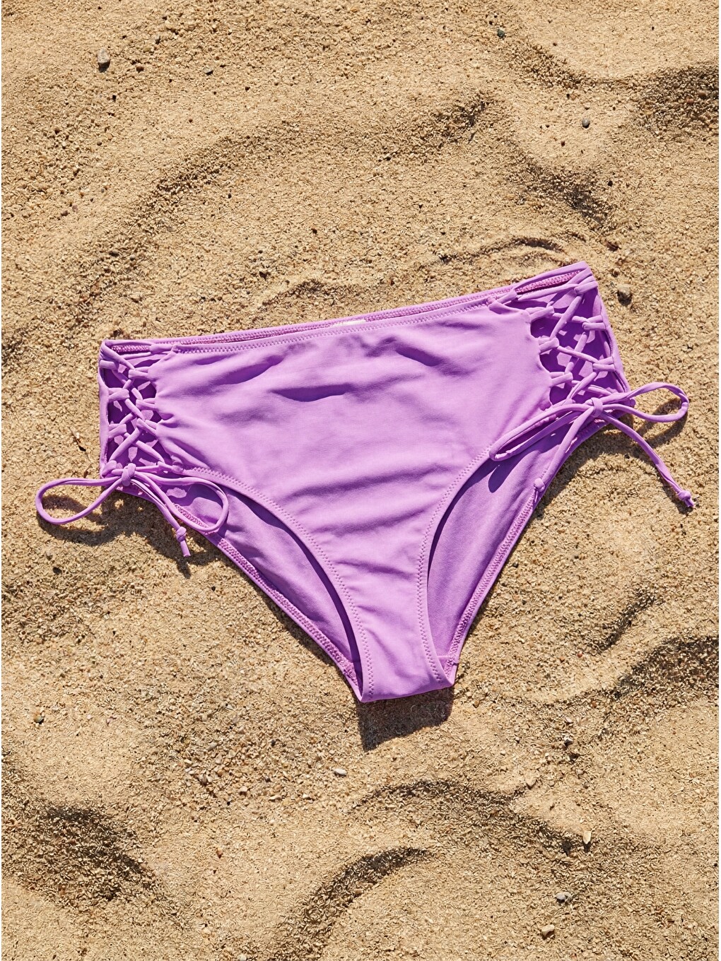 Mor Kadın Düz Bikini Alt
