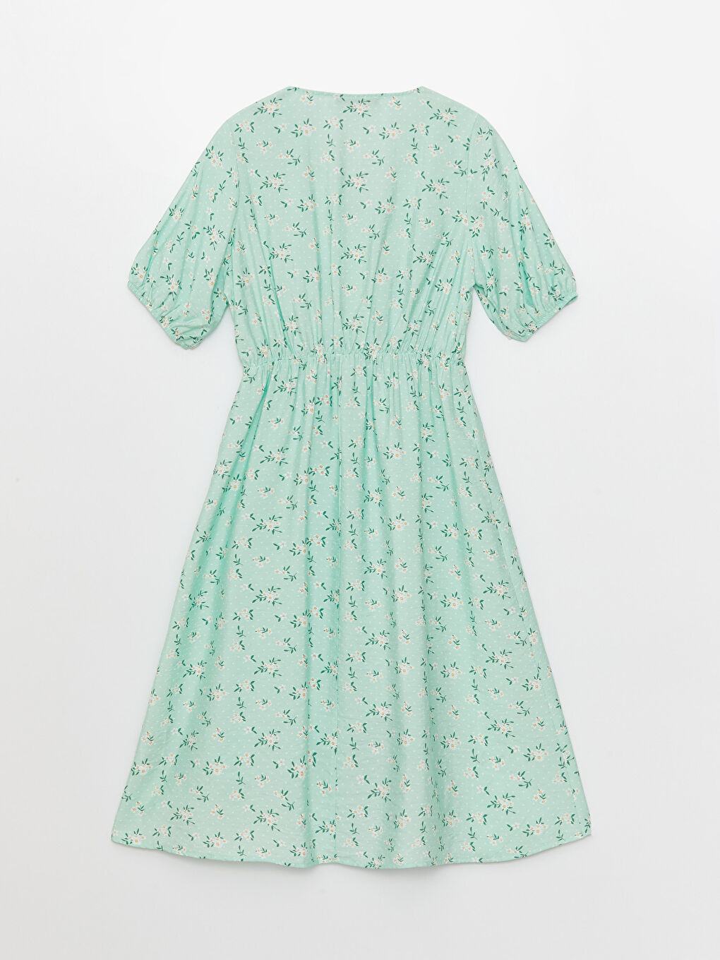 Double Breasted Collar Floral Short Sleeve Maternity Dress -S3EH41Z8-LRL