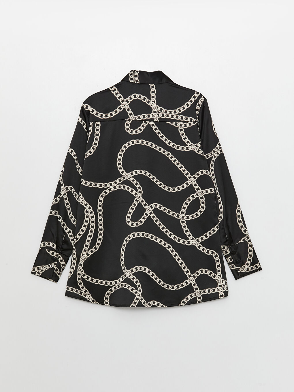 تونيك قميص ساتان منقوش للسيدات-6