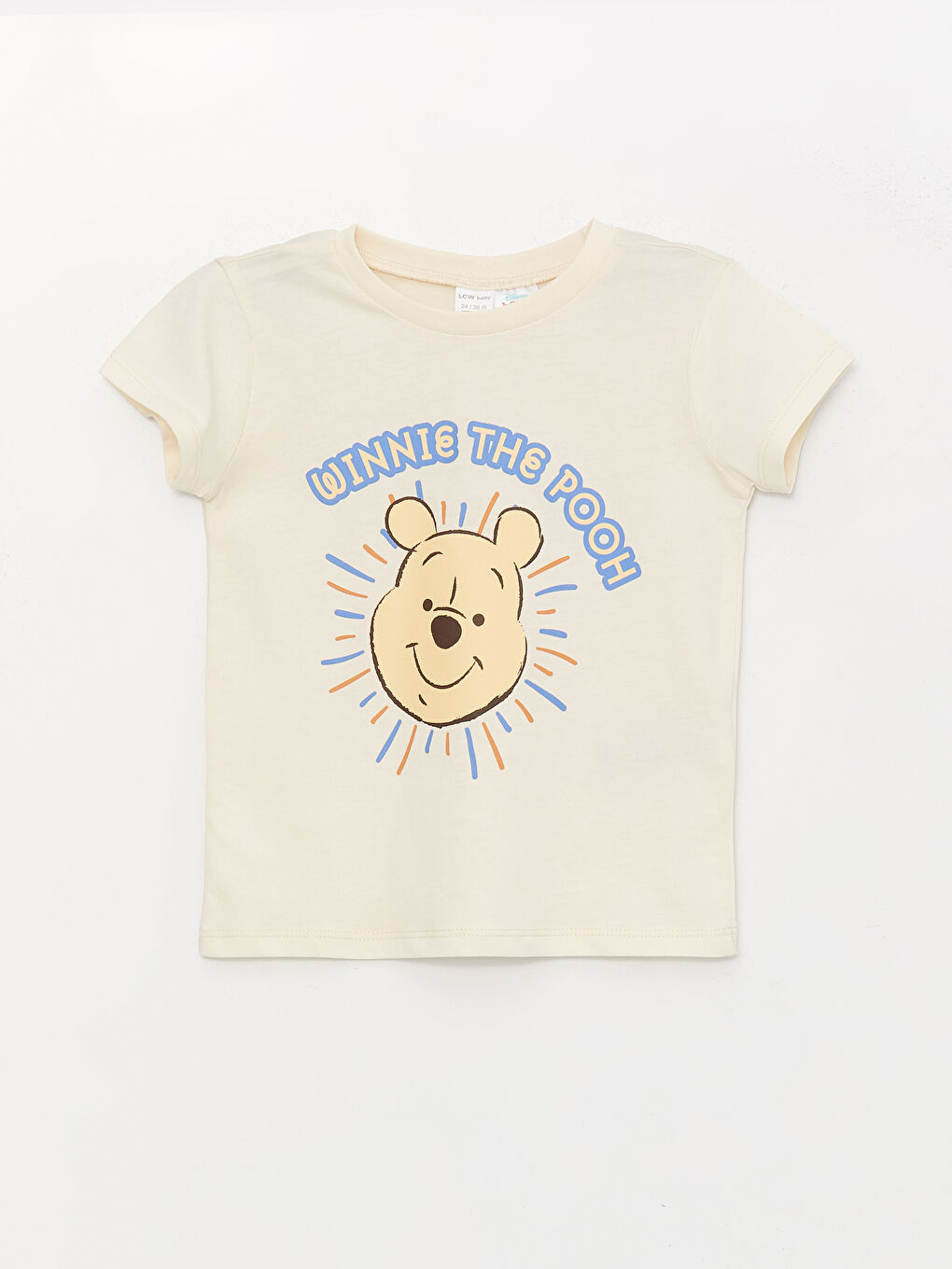 Crew Neck Short Sleeved Winnie the Pooh Printed Baby Boy Pajamas Set -S3EH92Z1-SEZ