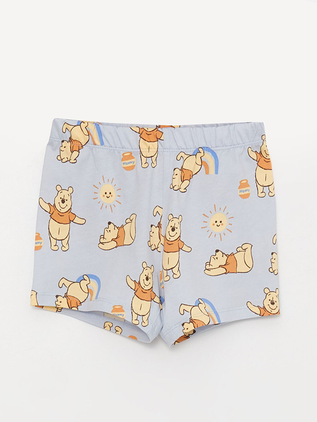 Crew Neck Short Sleeved Winnie the Pooh Printed Baby Boy Pajamas Set -S3EH92Z1-SEZ