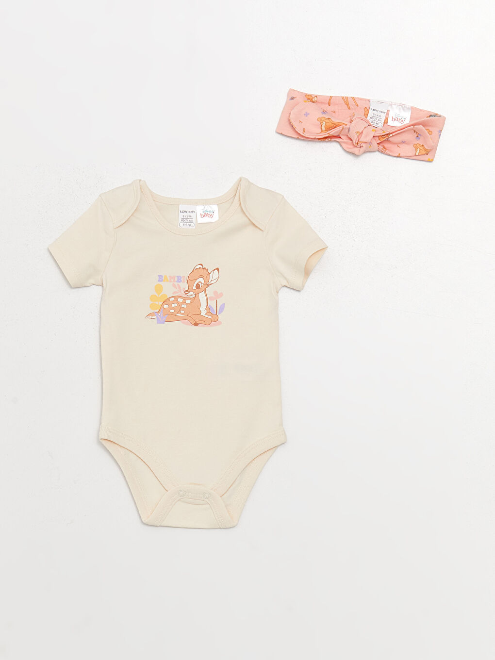 Круглый вырез Комплект из 3-х штук с принтом Бэмби для малышек девочек-1