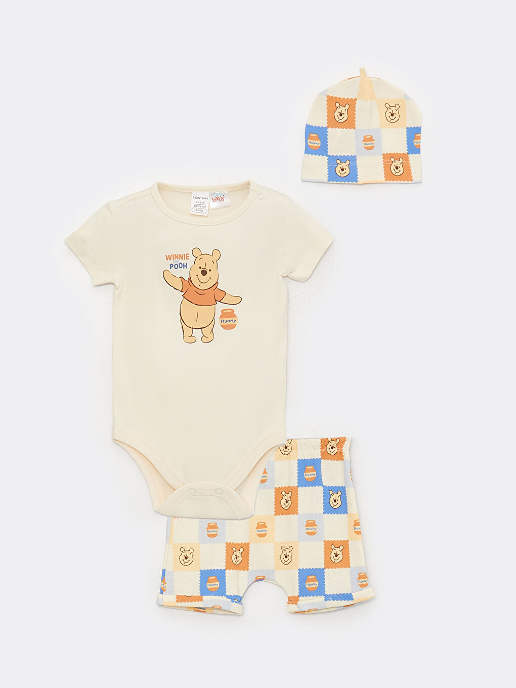 LCW baby Winnie the Pooh Printed Baby Boy Set of 3 -S3EI18Z1-SEZ