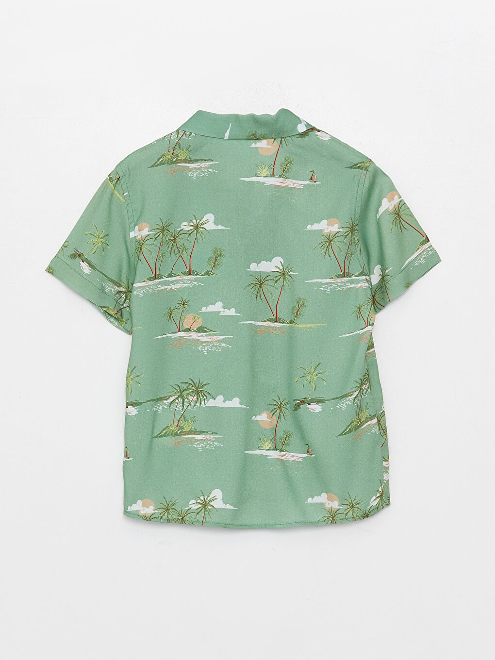 Short Sleeve Patterned Baby Boy Shirt-1