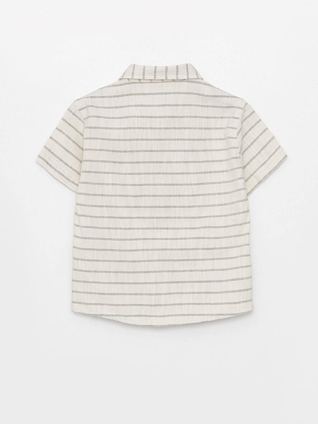 Ekru Kısa Kollu Erkek Bebek Gömlek-1