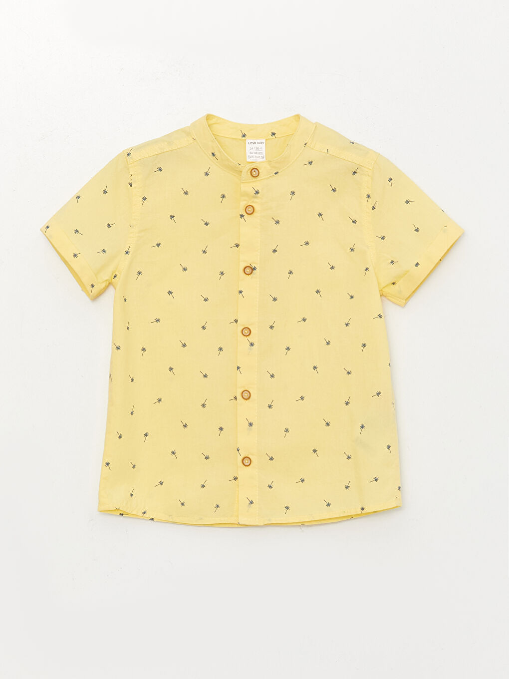 Grandad Collar Short Sleeve Baby Boys' Shirt-2