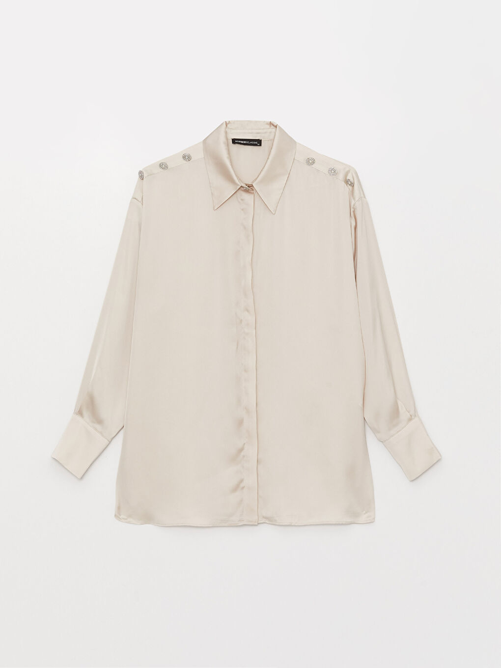 Plain Long Sleeve Oversize Aerobin Women's Shirt-5