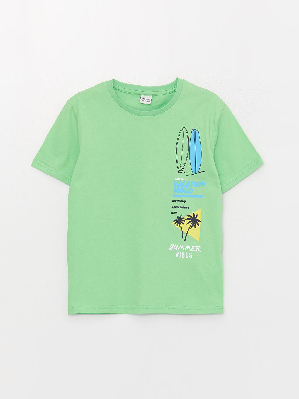 تيشيرت للأولاد بياقة دائرية كم قصير مطبوع-3